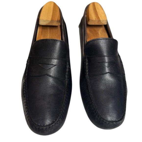 Nordstrom Black Leather Driving Loafers Mens Size 10 Black Penny Loafers main image 8